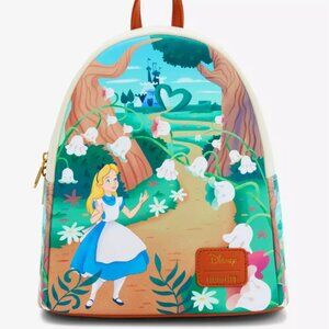 NWT Loungefly Disney Alice in Wonderland Flower Walkway Mini Backpack